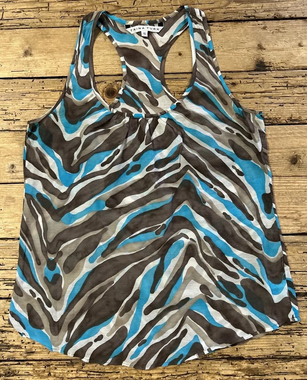 Trina Turk Women’s Size S Multicolor Silk Sleeveless Blouse